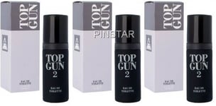 3 X Milton Lloyd Cosmetics Top Gun 2 Eau de Toilette Perfume 50 ml EDT