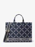 Michael Kors Gigi Monogram Print Tote Bag, Navy/Multi