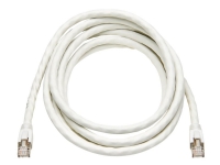 Eaton Tripp Lite Series Cat8 25G/40G Certified Snagless Shielded S/FTP Ethernet Cable (RJ45 M/M), PoE, White, 10 ft. (3.05 m) - Patch-kabel - RJ-45 (hane) till RJ-45 (hane) - 3.048 m - S/FTP - CAT 8 - hakfri, fast - vit
