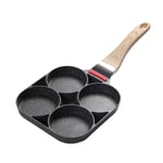 Yiran 4-Cup Egg Frying pan, Mini Aluminum Non Stick Breakfast Egg Poacher Pan for Frying Eggs,Burgers and Bacon