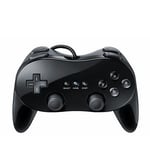 Manettes classique Pro contrôleur compatible avec Nintendo Wii noir