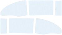 OER TF41053A 1955-57 Chevrolet 2-Door Sedan/Club Coupe 6-Pieces Clear Side Window Glass Set
