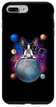 Coque pour iPhone 7 Plus/8 Plus Boston Terrier On The Moon Galaxy Funny Dog In Space Puppy