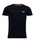 Superdry Mens Orange Label Vintage Embroidery T-Shirt - Navy Cotton - Size Small