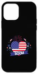 Coque pour iPhone 12 mini Feux d'artifice du 4 juillet, drapeau patriotique des États-Unis, boom de l'événement