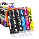 5 X PGI580 CLI581 Ink Cartridges for Canon Pixma TR7550 TS6250 TS6251 TS705