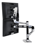 Ergotron LX ReDesign Dual Arm Pole Mount 2 flat panels or fp+ notebook