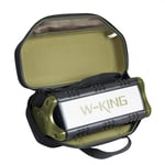 Hermitshell Hard EVA Travel Case for W-KING 30W/50W Bluetooth Speaker (Black+Green)