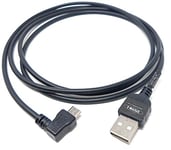 System-S Câble micro USB 2.0 coudé à gauche 140 cm