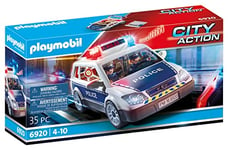 Playmobil 6920 Voiture de policiers avec gyrophare et sirène - City Action - avec Deux Personnages, Un véhicule avec Toit Amovible et des Accessoires - Ville et Métiers - Dès 4 Ans