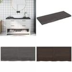 Bänkskiva badrum mörkbrun 120x50x(2-6) cm behandlat massivt trä - Bänkskiva För Badrum - Bänkskivor För Badrum - Home & Living