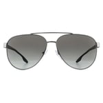 Aviator Gunmetal Grey Gradient Sunglasses