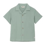 EnFant GOTS Kortärmad Muslinskjorta Jadeite | Grön | 92 cm
