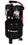 Einhell Compresseur Silencieux TE-AC 24 Silent (750 W, Max. 8 bar, Cuve 24L, 135 L/m, 57dB, moteur sans huile ni entretien)