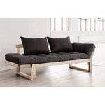 Inside75 Banquette méridienne style scandinave futon grey graphite EDGE couchage 75*200cm