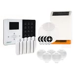 Atlantic's - Alarme Maison sans Fil IP IPEOS KIT Extra sirène Solaire MD-326R - Pack Alarme WiFi - Paramétrage à Distance Blanc et Noir