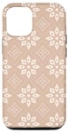 Coque pour iPhone 14 Pro Beige Cream Soft Tan Sandy Moroccan Mosaic Tile Pattern
