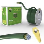 Câble de délimitation de 150 m + 30 lames pour tondeuses robotiques, tondeuses à gazon, kit d'accessoires, fil de délimitation pour câble de recherche, compatible avec Bosch Indego