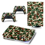 Autocollant Stickers de Protection pour Console Sony PS5 Edition Standard - - Camouflage (TN-PS5Disk-0577)