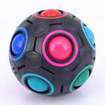 LiangCuber Cube Magique Rainbow Ball, Jouet Cube Magique Rainbow Ball, Jouet Casse-tête avec 11 Couleurs Arc-en-Ciel (Version Noire)
