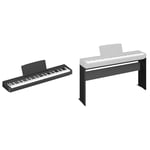 Yamaha P-145 Piano numérique léger et portable avec clavier Graded-Hammer-Compact à 88 touches & L-100 Support en bois pour les pianos numériques P-143, P-145 et P-223