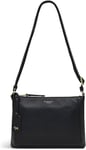 Radley Black Crossbody Bag Leather Small to Medium Top Zip Shoulder Handbag