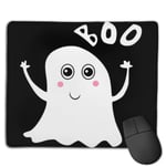 Cute Boo Ghost Customized Designs Non-Slip Rubber Base Gaming Mouse Pads for Mac,22cm×18cm， Pc, Computers. Ideal for Working Or Game