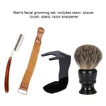 Shave Set Straight Manual Razor Shaving Brush Leather Sharpe