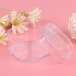 1pc Plastic Transparent Storage Container Box For Light Clay Foa One Size
