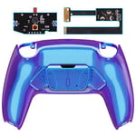eXtremeRate Chameleon Purple Blue Programable RISE4 Remap Kit for ps5 Controller BDM 010 BDM 020, Upgrade Board & Redesigned Back Shell & 4 Back Buttons - Controller NOT Included