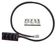IONz 4 Way Fan Splitter, For Case Fans. Braided Sleeve and Adhesive backing 40cm 4 pin PWM Connector, Bulk Pack