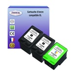 Lot de 3 Cartouches compatibles type T3AZUR pour imprimante HP Psc 1545, 3180 (2x336+342) 18ml Noire et Couleur