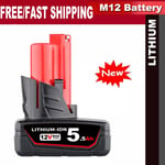 M12 For Milwaukee LI-ION XC 5.5Ah High Capacity Battery 12V 48-11-2402