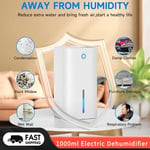 1000ml Electric Dehumidifier Air Purifier Silent    Home Bedroom Moisture Drying