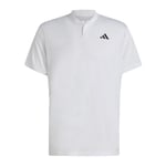 adidas Men's Club Tennis Henley Polo Shirt, White, XXL
