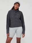 Nike Cozy Half Zip Sweat Top - Black, Black, Size 2Xl, Women
