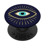 PopSockets Yellow Evil Eye Navy Blue PopSockets Swappable PopGrip