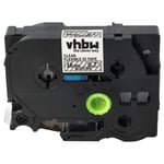 vhbw 1x Ruban compatible avec Brother PT ST5, RL700S, P900W, P950W imprimante d'étiquettes 18mm Noir sur Transparent, flexible