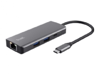 Trust Dalyx - Dockningsstation - för laptop - USB-C - HDMI - 1GbE