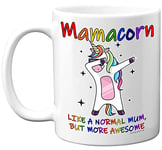 Stuff4 Mum Birthday Gifts - Mamacorn - Best Mum Mugs, Happy Birthday Gift, Mama Present Xmas Cup Cups, Christmas Tea Coffee Mothers Day Mugs, 11oz Ceramic Dishwasher Microwave Safe Mugs - Made in UK