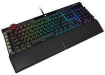 Corsair K100 Rgb Optical-Mechanical Gaming Keyboard Backlit Led Opx Rapidfire Black Pbt Keycaps