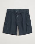 GANT Regular Fit Linen Cargo Shorts Darkened Navy
