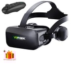 Lunettes VR 3D casque de réalité virtuelle casque pour lentilles de téléphone lunettes appareils Viar Smartphones contrôleur visionneuse de jeu cellulaire - Type Headphone Remote A