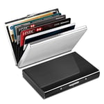 Rostfritt stål - Kortfodral med fack - RFID-skydd - Metallplånbok[GGL] Black