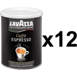 Lavazza 100% Arabica plåtburk malet kaffe 250g x12