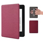 Étui pour Kindle Paperwhite 11e génération 2021 avec Fermeture magnétique, 6,8 ", avec dragonne et Fonction Veille Automatique, édition Signature 2024 Wine Red