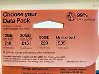 THREE (3) NETWORK 20GB 5G READY SIMCARD LATEST buy 2 for 94p 2sim only per buyer
