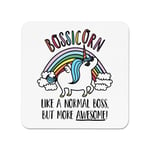 Bossicorn Unicorn Like A Normal Boss More Awesome Fridge Magnet Lady Best Funny