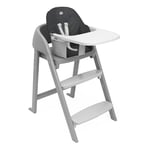 Chicco Crescendo Lite Chaise Évolutive complète avec accessoires : chaise haute, plateau et rembourrage, Chaise Enfant 36 Mois - 40 kg, Gris