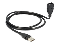 Delock ShapeCable - USB-förlängningskabel - USB (hona) till USB (hane) - 1 m - svart
